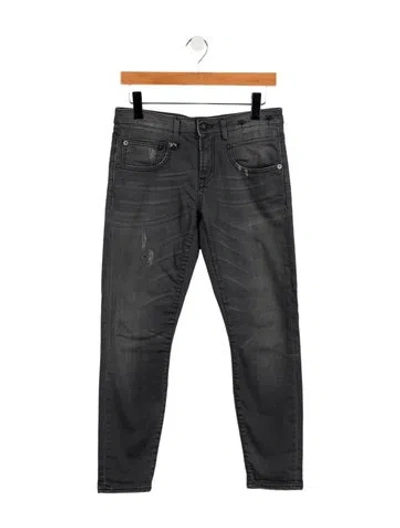 Pre-owned R13 Mid-rise Skinny Leg Jeans In Gray