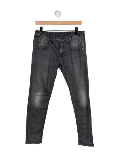 Pre-owned R13 Mid-rise Skinny Leg Jeans In Gray