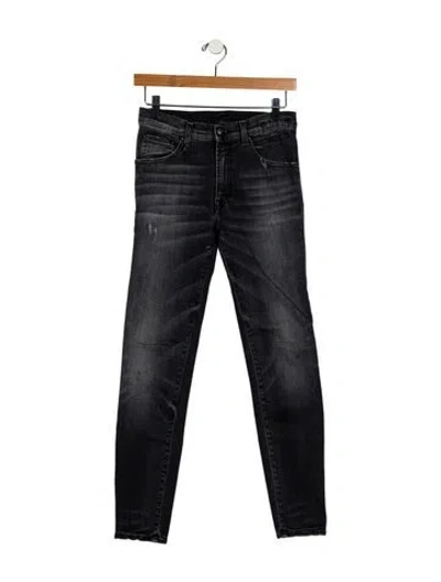 Pre-owned R13 Mid-rise Skinny Leg Jeans In Gray