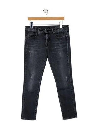 Pre-owned R13 Mid-rise Skinny Leg Jeans In Gray