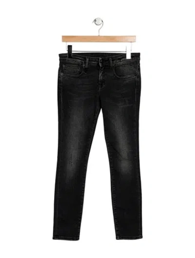 Pre-owned R13 Mid-rise Skinny Leg Jeans In Gray