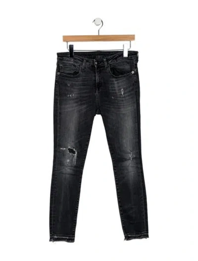 Pre-owned R13 Mid-rise Skinny Leg Jeans In Gray