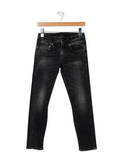 Pre-owned R13 Mid-rise Skinny Leg Jeans In Gray