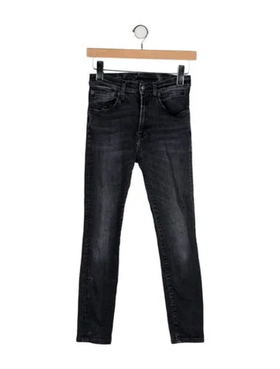 Pre-owned R13 Mid-rise Skinny Leg Jeans In Gray