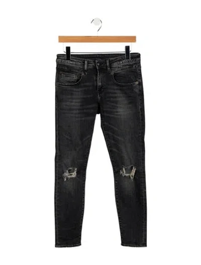 Pre-owned R13 Mid-rise Skinny Leg Jeans In Gray