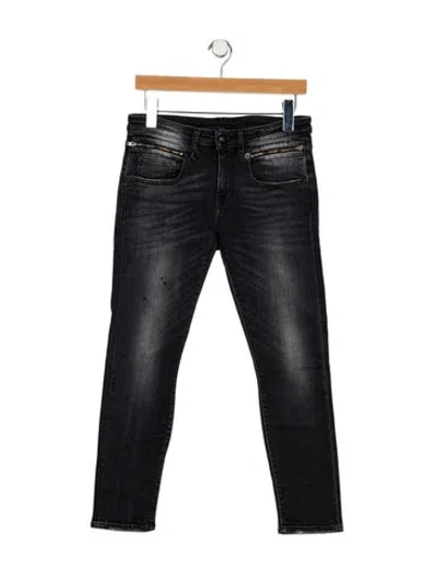 Pre-owned R13 Mid-rise Skinny Leg Jeans In Gray