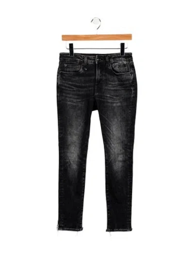 Pre-owned R13 Mid-rise Skinny Leg Jeans In Gray