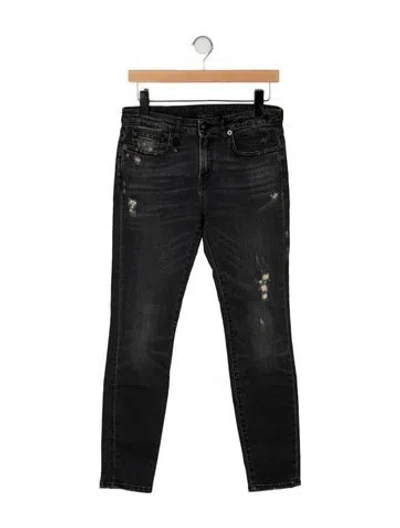 Pre-owned R13 Mid-rise Skinny Leg Jeans In Gray