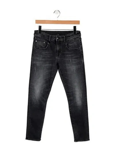 Pre-owned R13 Mid-rise Skinny Leg Jeans In Gray