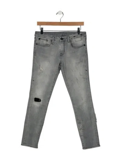 Pre-owned R13 Mid-rise Skinny Leg Jeans In Gray