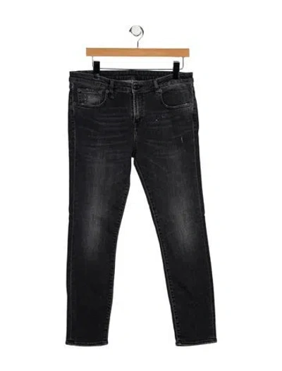 Pre-owned R13 Mid-rise Skinny Leg Jeans In Gray