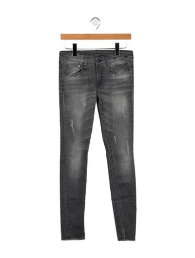 Pre-owned R13 Mid-rise Skinny Leg Jeans In Gray
