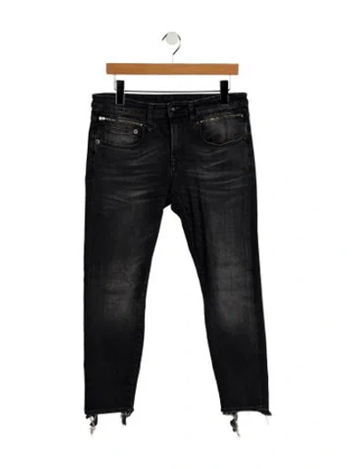 Pre-owned R13 Mid-rise Skinny Leg Jeans In Gray