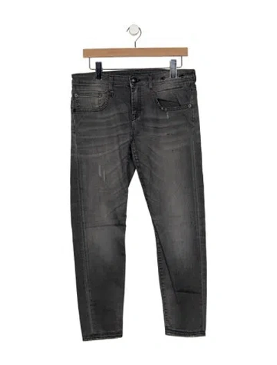 Pre-owned R13 Mid-rise Skinny Leg Jeans In Gray