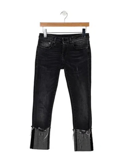 Pre-owned R13 Mid-rise Skinny Leg Jeans In Gray