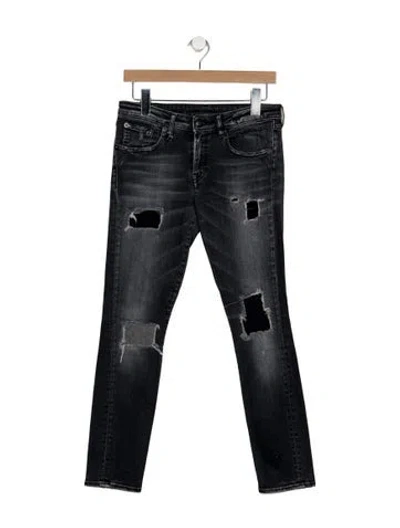 Pre-owned R13 Mid-rise Skinny Leg Jeans In Gray