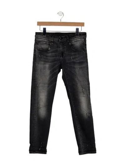Pre-owned R13 Mid-rise Skinny Leg Jeans In Gray