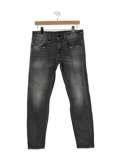 Pre-owned R13 Mid-rise Skinny Leg Jeans In Gray
