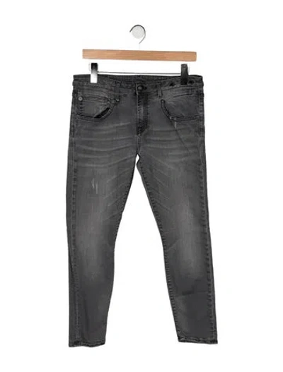 Pre-owned R13 Mid-rise Skinny Leg Jeans In Gray