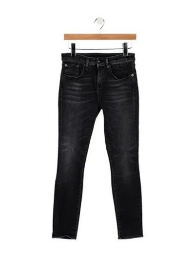 Pre-owned R13 Mid-rise Skinny Leg Jeans In Gray