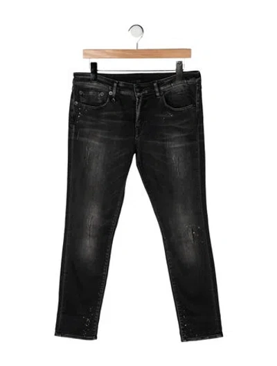 Pre-owned R13 Mid-rise Skinny Leg Jeans In Gray