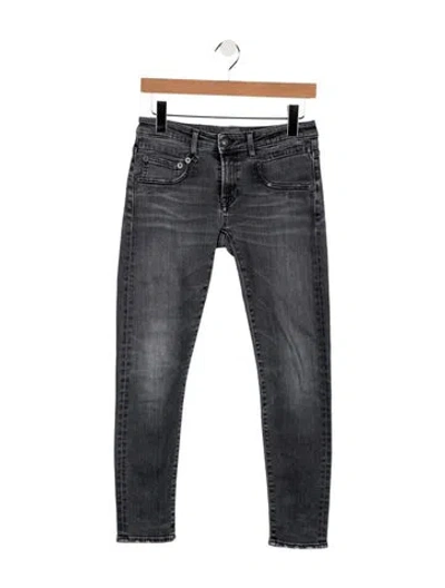 Pre-owned R13 Mid-rise Skinny Leg Jeans In Gray