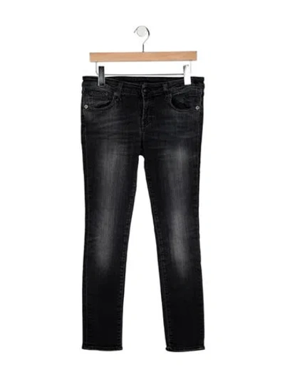 Pre-owned R13 Mid-rise Skinny Leg Jeans In Gray
