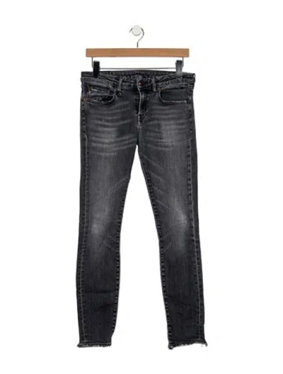 Pre-owned R13 Mid-rise Skinny Leg Jeans In Gray