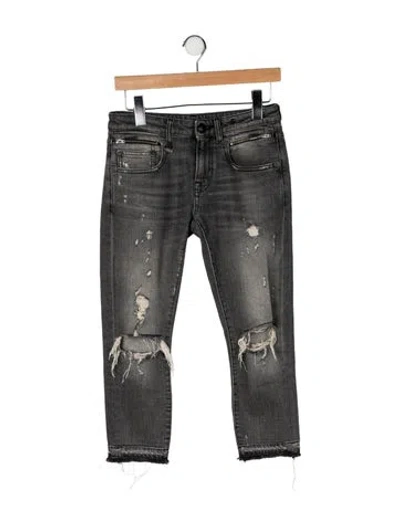 Pre-owned R13 Mid-rise Skinny Leg Jeans In Green