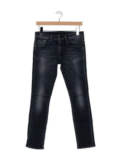 Pre-owned R13 Mid-rise Skinny Leg Jeans In Grey