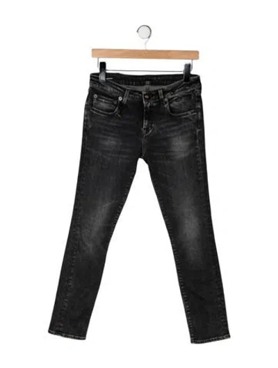 Pre-owned R13 Mid-rise Skinny Leg Jeans In Grey