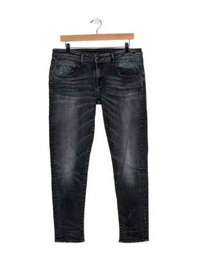 Pre-owned R13 Mid-rise Skinny Leg Jeans In Grey