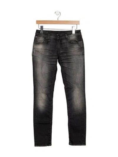Pre-owned R13 Mid-rise Skinny Leg Jeans In Grey