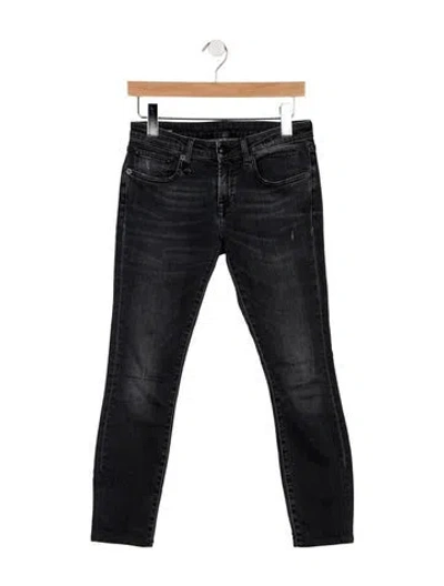 Pre-owned R13 Mid-rise Skinny Leg Jeans In Grey