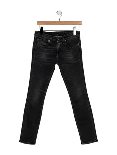 Pre-owned R13 Mid-rise Skinny Leg Jeans In Grey