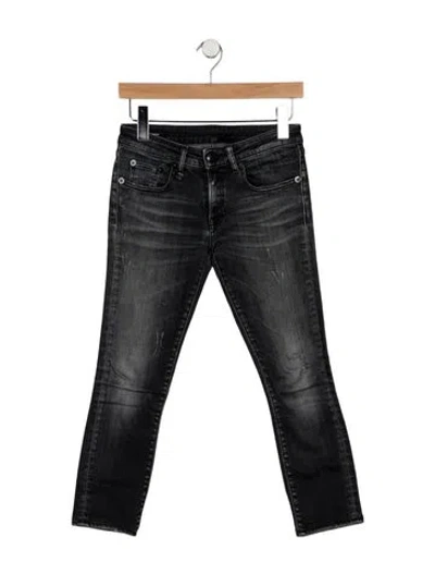 Pre-owned R13 Mid-rise Skinny Leg Jeans In Grey