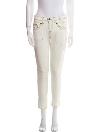 Pre-owned R13 Mid-rise Skinny Leg Jeans In Neutral