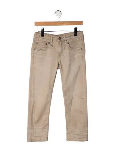 Pre-owned R13 Mid-rise Skinny Leg Jeans In Neutrals