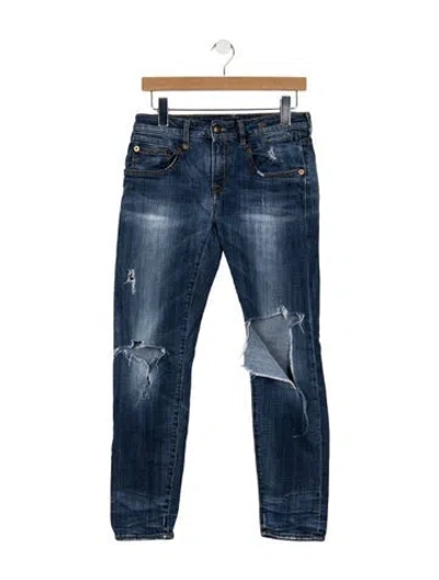 Pre-owned R13 Mid-rise Skinny Leg Jeans W/ Tags In Blue