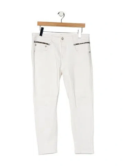Pre-owned R13 Mid-rise Skinny Leg Jeans In White