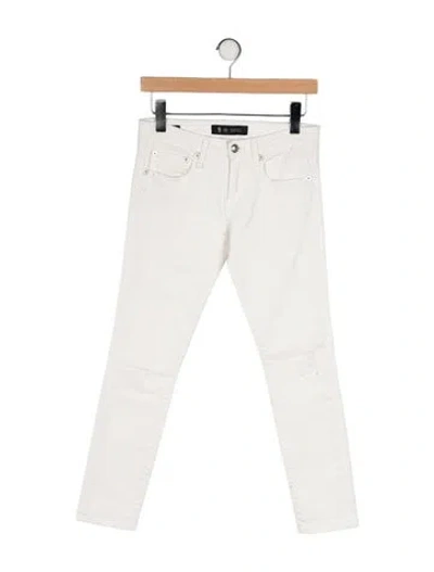 Pre-owned R13 Mid-rise Skinny Leg Jeans In White