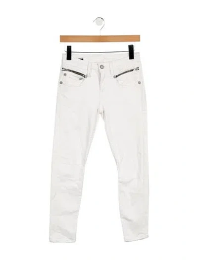 Pre-owned R13 Mid-rise Skinny Leg Jeans In White