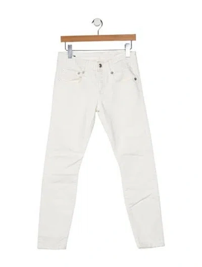 Pre-owned R13 Mid-rise Skinny Leg Jeans In White