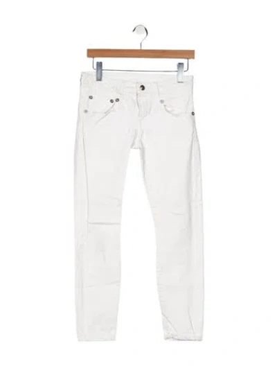 Pre-owned R13 Mid-rise Skinny Leg Jeans In White