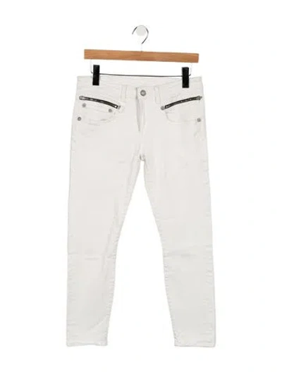 Pre-owned R13 Mid-rise Skinny Leg Jeans In White