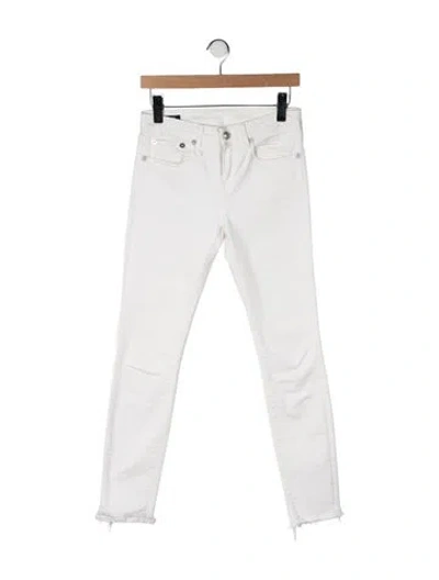 Pre-owned R13 Mid-rise Skinny Leg Jeans In White