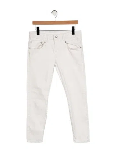 Pre-owned R13 Mid-rise Skinny Leg Jeans In White