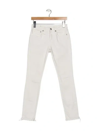Pre-owned R13 Mid-rise Skinny Leg Jeans In White