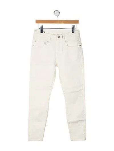 Pre-owned R13 Mid-rise Skinny Leg Jeans In Yellow