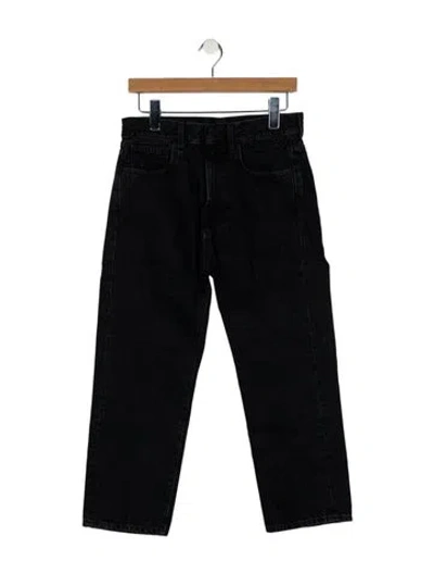 Pre-owned R13 Mid-rise Straight Leg Jeans In Black